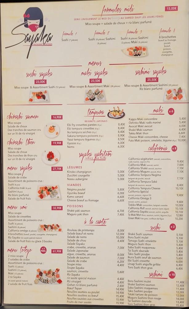 Sayaka - Menu Image 2